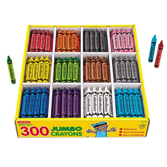 Lakeshore Jumbo Crayons Set of 12 Crayons - Picture 1 of 1